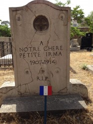 French flag marking a little girl as French national French flag marking a little girl as French national