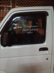 Japanese writing on the windscreen. Destination - ミャンマー(Myanmar)