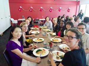 Members of the Language-on-the-Move team enjoying an early end-of-year celebration at Macquarie University