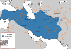 Map of the Il-Khanate, 1256-1353 (Source: Wikipedia)