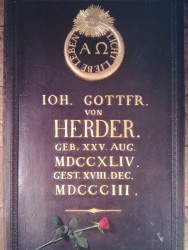 Herder's tombstone in Weimar