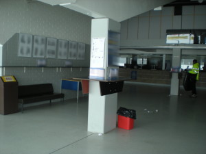 Kifibin mostly cleaned in big, empty spaces