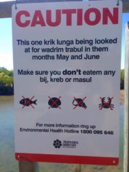 Supposedly Kriol signage at Rapid Creek, Darwin