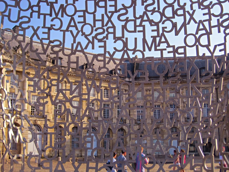 From inside Jaume Plensa's House of Knowledge, art installation, Bordeaux, France (Photo source: Shirley Yeung)