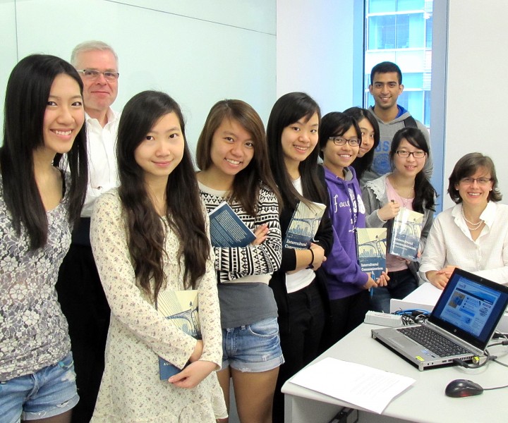 Intercultural communication students at Hong Kong University
