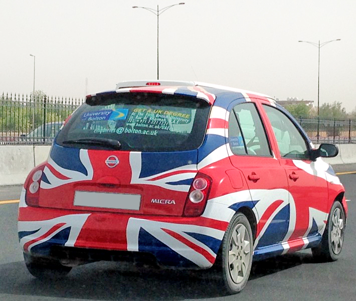 Promoting the University of Bolton's Ras Al-Khaimah branch campus on the streets of Ajman